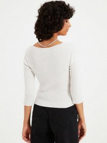 Свитры и кардиганы Trendyol модель TWOAW22KZ0977/Ekru Фото