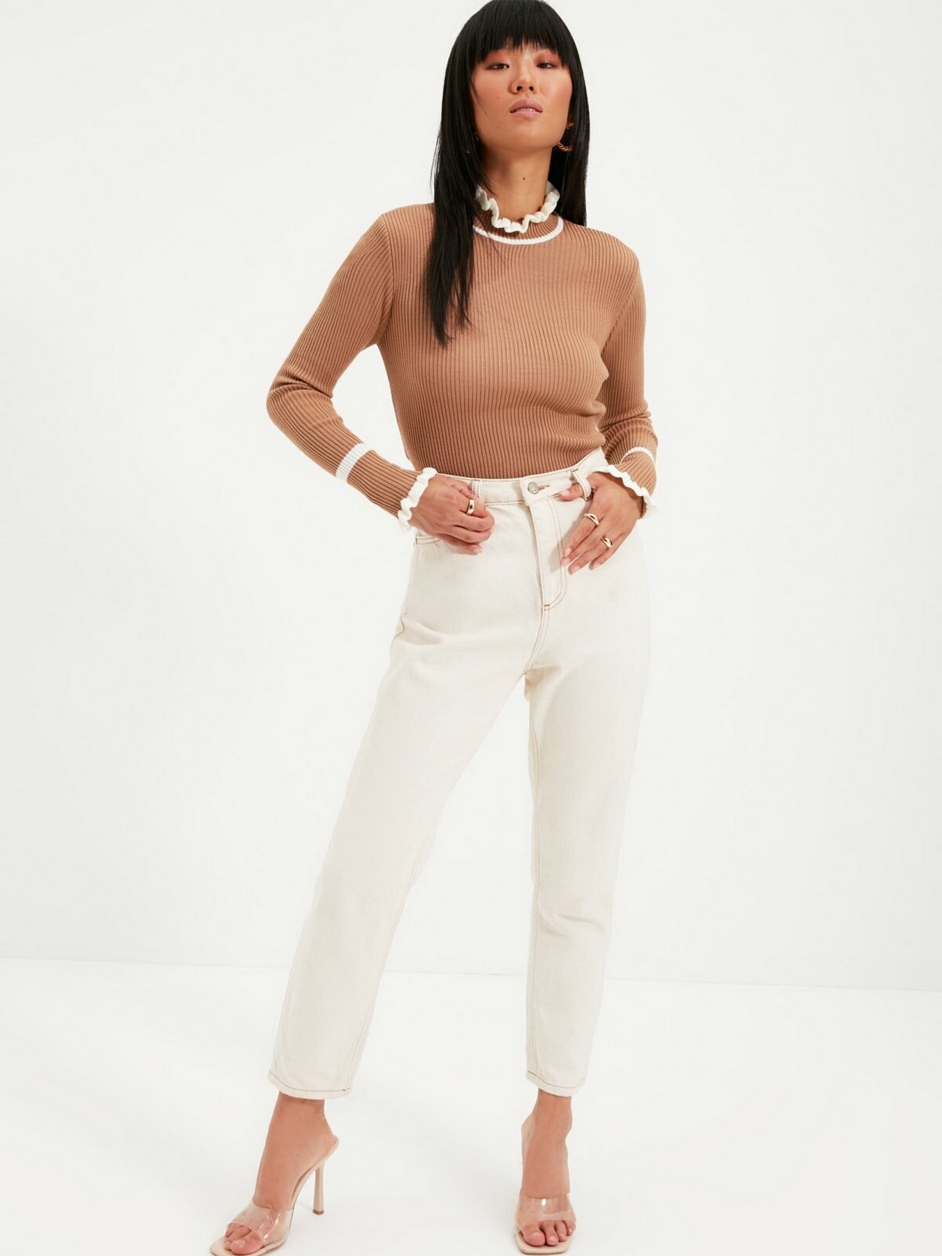 Свитры и кардиганы Trendyol модель TWOAW22KZ1250/Camel Свитры и кардиганы Trendyol модель TWOAW22KZ1250/Camel Фото