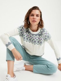 Свитры и кардиганы Trendyol модель TWOAW22KZ1548/Ekru Фото