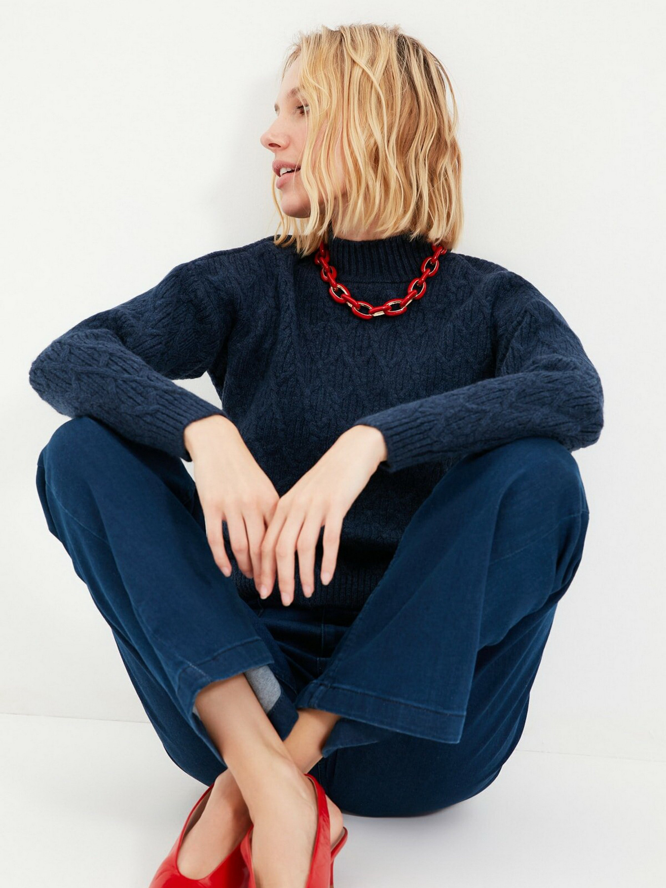 Свитры и кардиганы Trendyol модель TWOAW22KZ1554/Lacivert Свитры и кардиганы Trendyol модель TWOAW22KZ1554/Lacivert Фото
