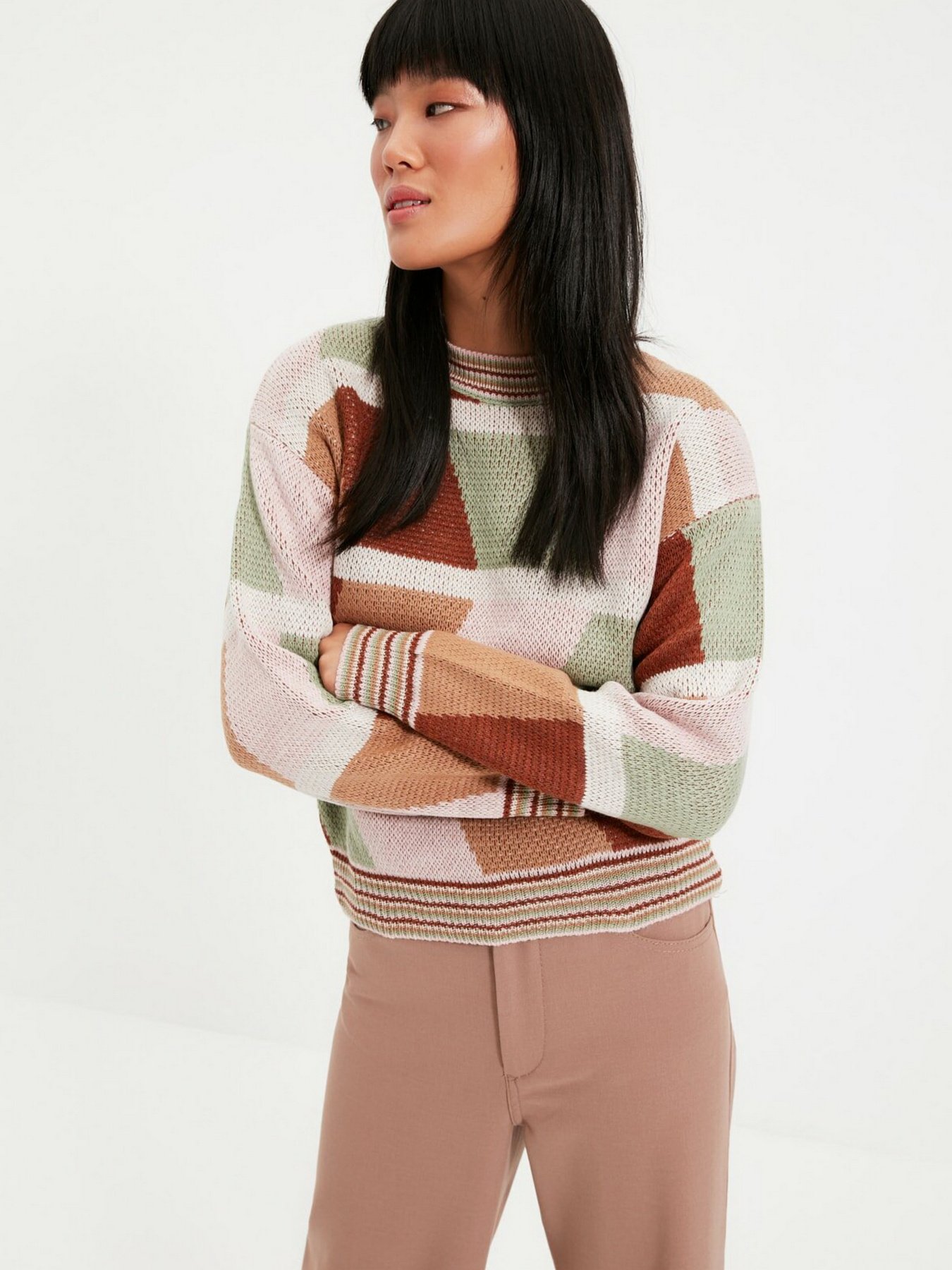 Свитры и кардиганы Trendyol модель TWOAW22KZ1664/Camel Свитры и кардиганы Trendyol модель TWOAW22KZ1664/Camel Фото