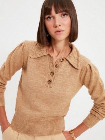 Свитры и кардиганы Trendyol модель TWOAW21KZ1182/Camel Фото