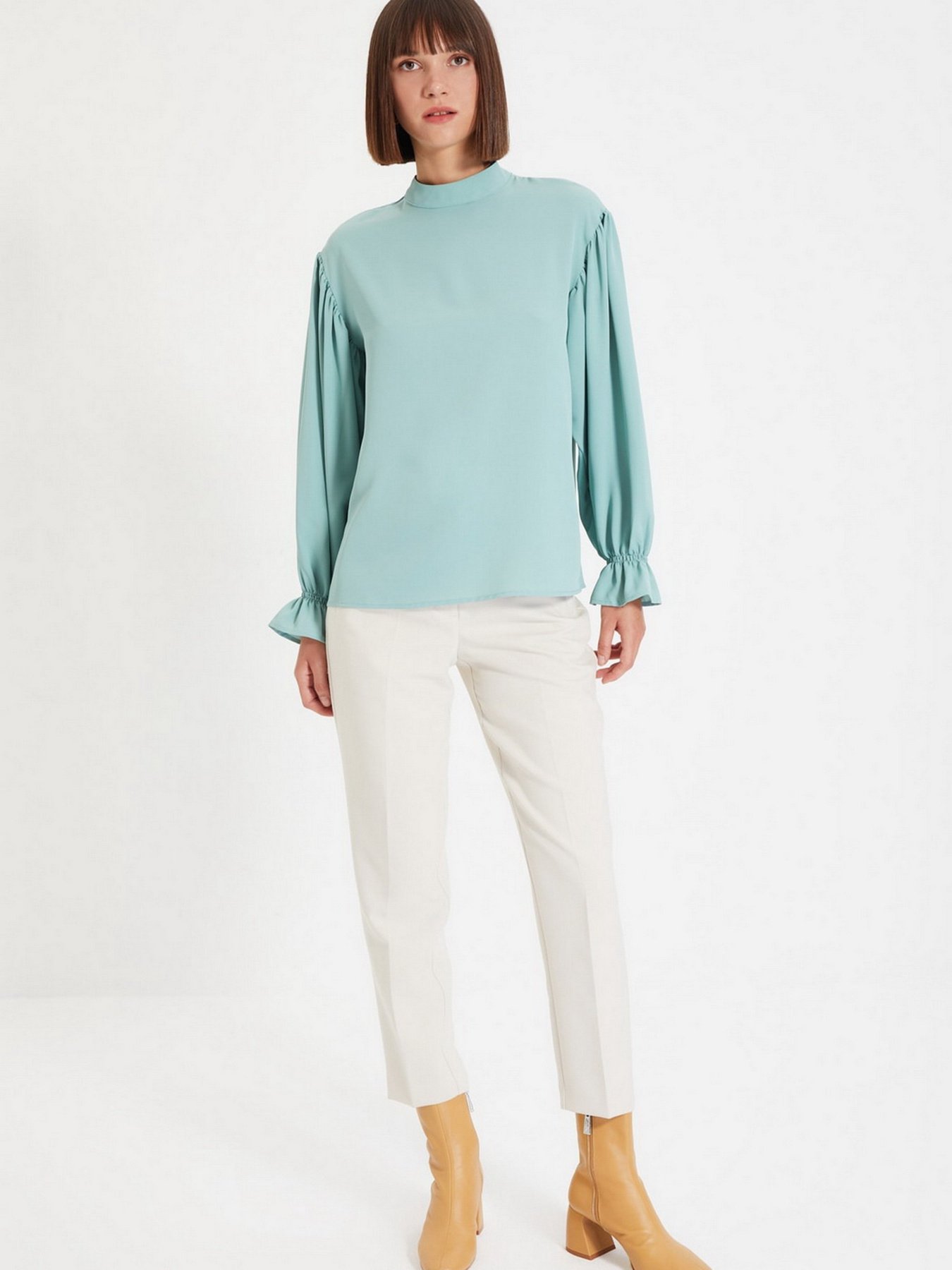 Сорочки Trendyol модель TWOAW22BZ0339/Mint Сорочки Trendyol модель TWOAW22BZ0339/Mint Фото
