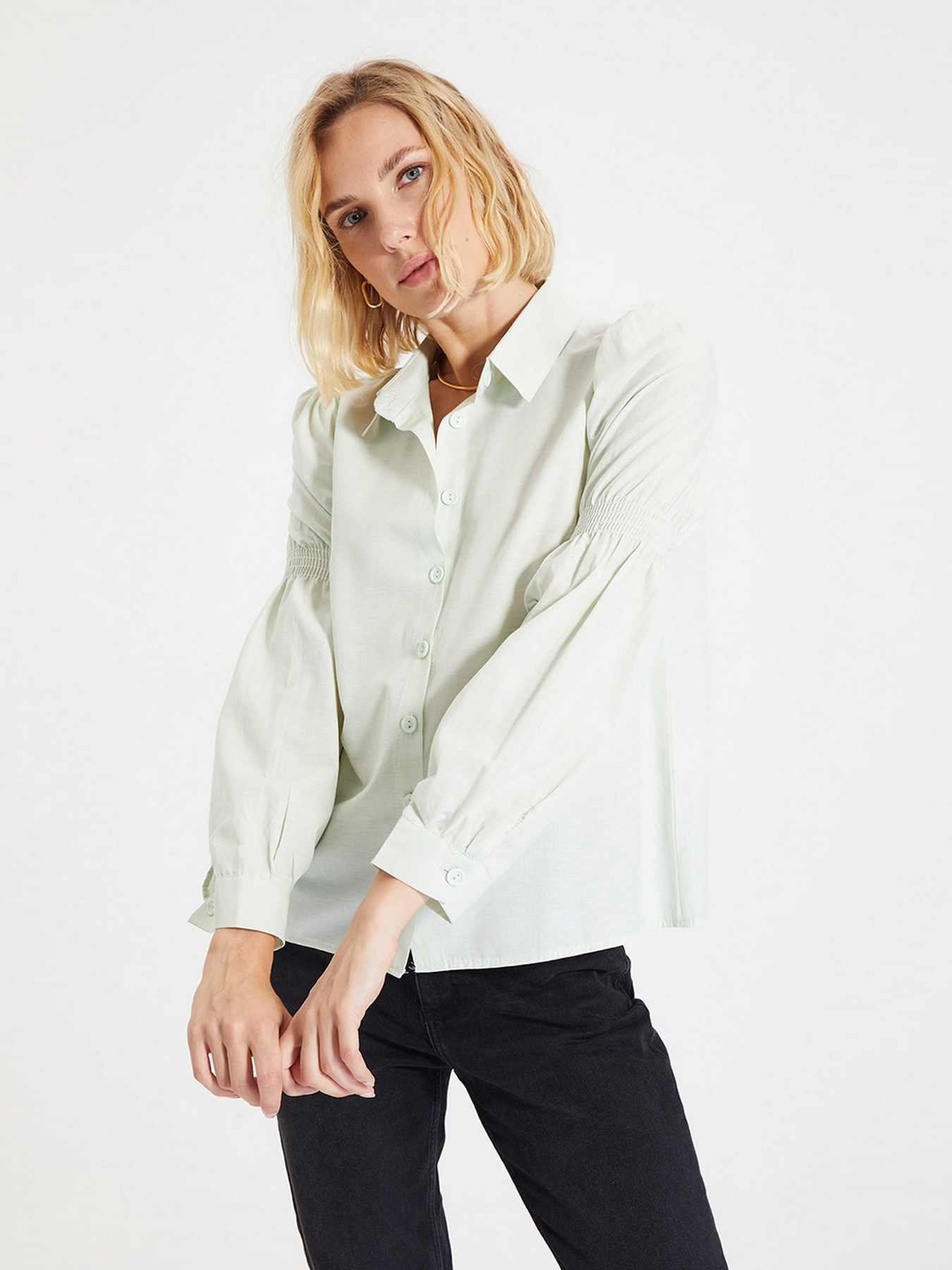 Рубашки Trendyol модель TWOAW22GO0141/Mint Фото