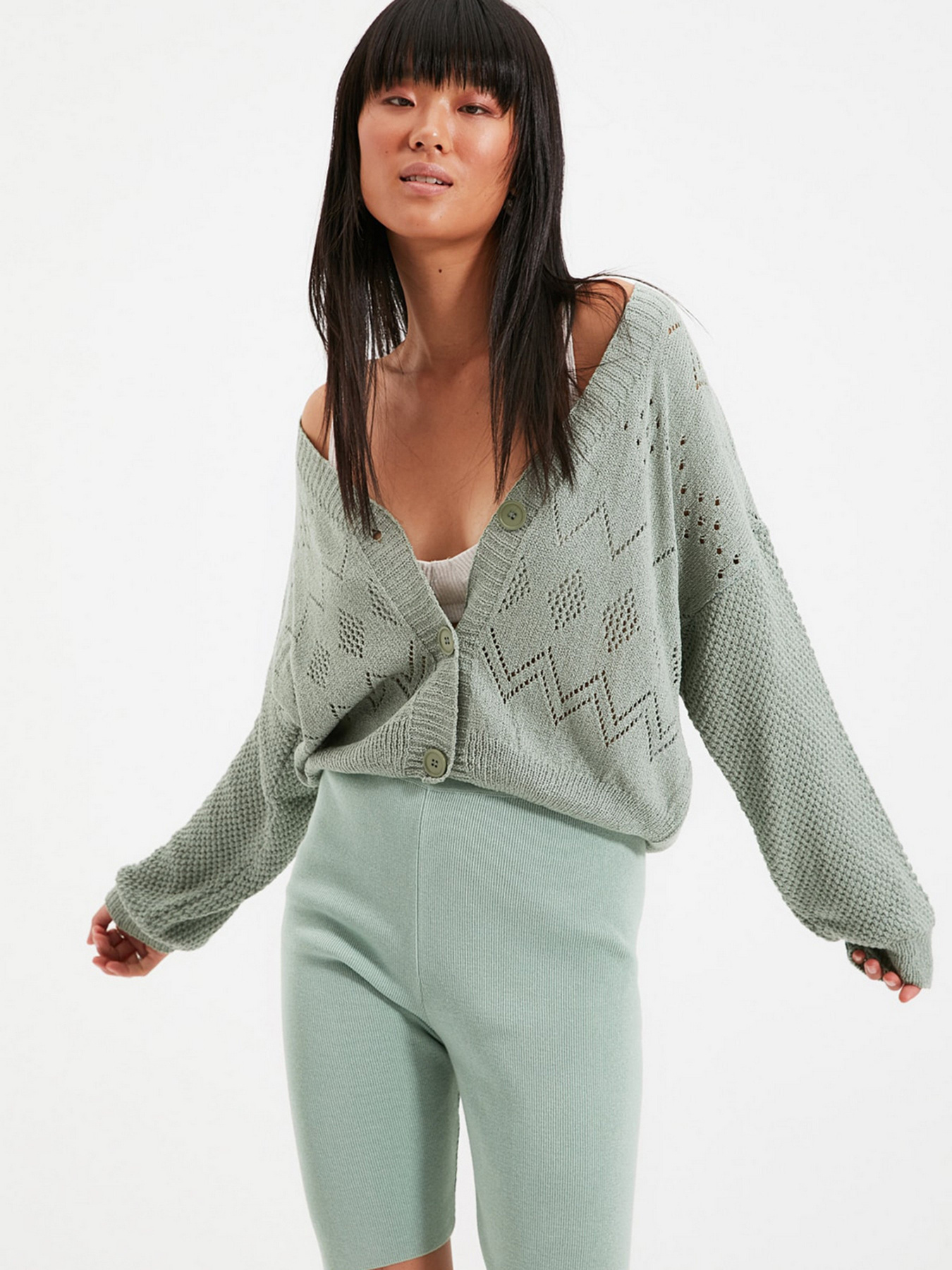 Свитры и кардиганы Trendyol модель TWOAW22HI0183/Mint Фото