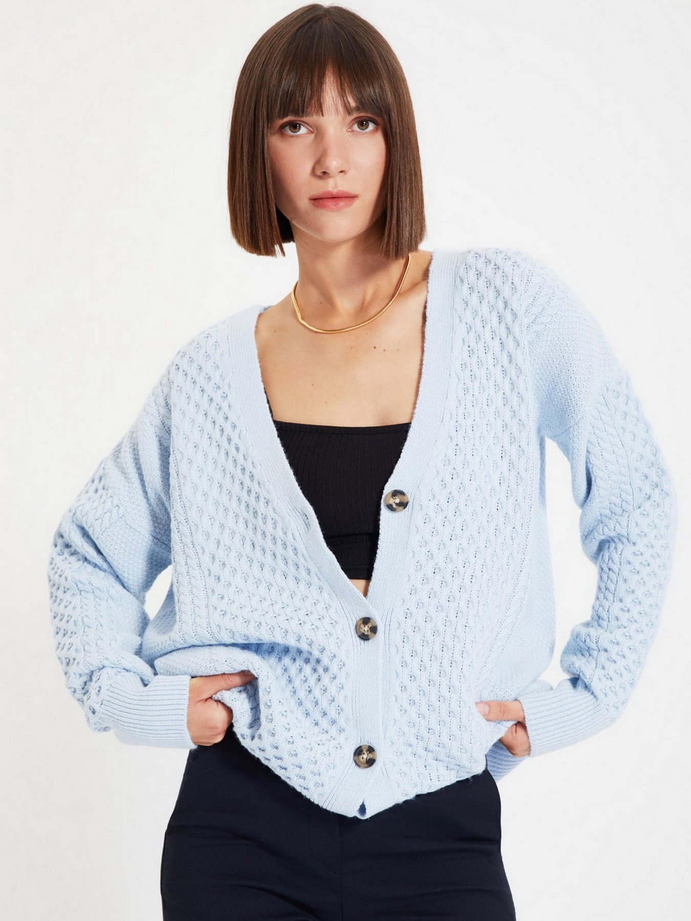 Свитры и кардиганы Trendyol модель TWOAW22HI0423/ACik Mavi Фото