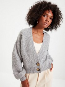Свитры и кардиганы Trendyol модель TWOAW22HI0470/Gri Фото