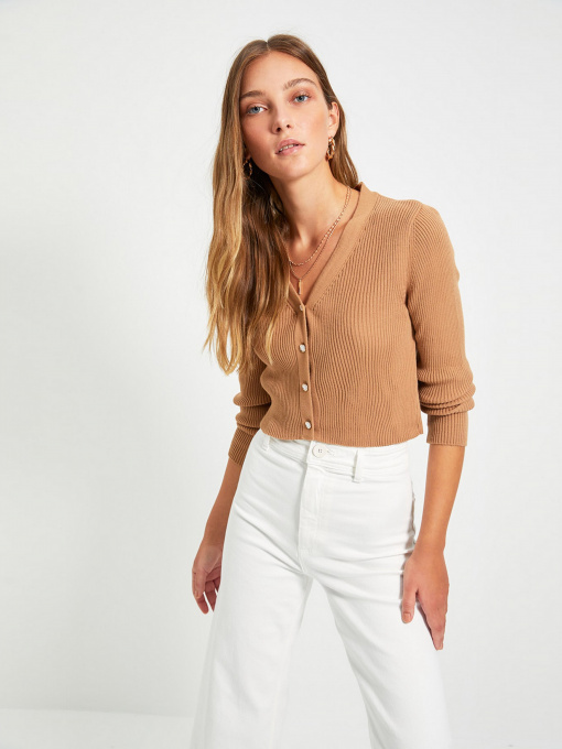 Свитры и кардиганы Trendyol модель TWOAW22HI0610/Camel Фото