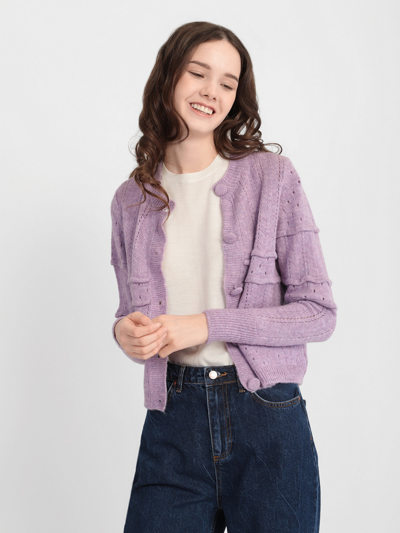 Свитры и кардиганы Trendyol модель TWOAW22HI0612/Lila Фото