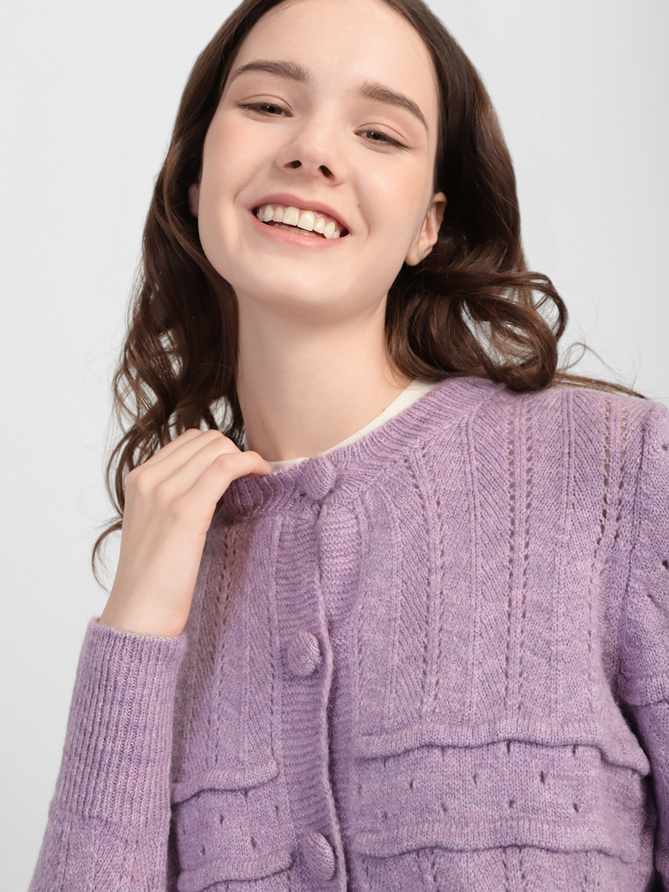 Свитры и кардиганы Trendyol модель TWOAW22HI0612/Lila Фото