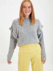 Свитры и кардиганы Trendyol модель TWOAW22KZ0240/Gri Фото