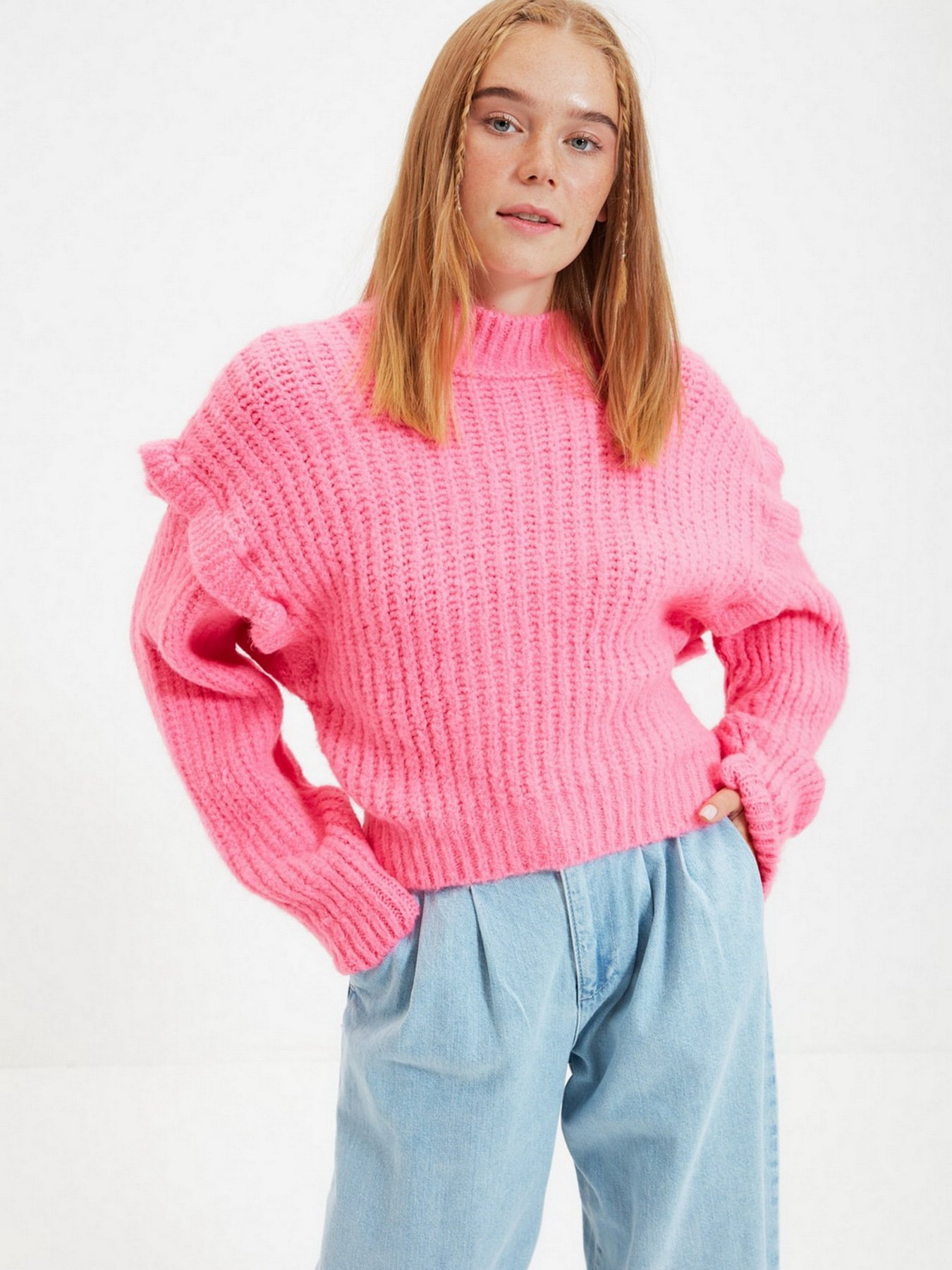 Свитры и кардиганы Trendyol модель TWOAW22KZ0240/Pembe Фото