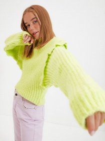 Свитры и кардиганы Trendyol модель TWOAW22KZ0240/Sari Фото