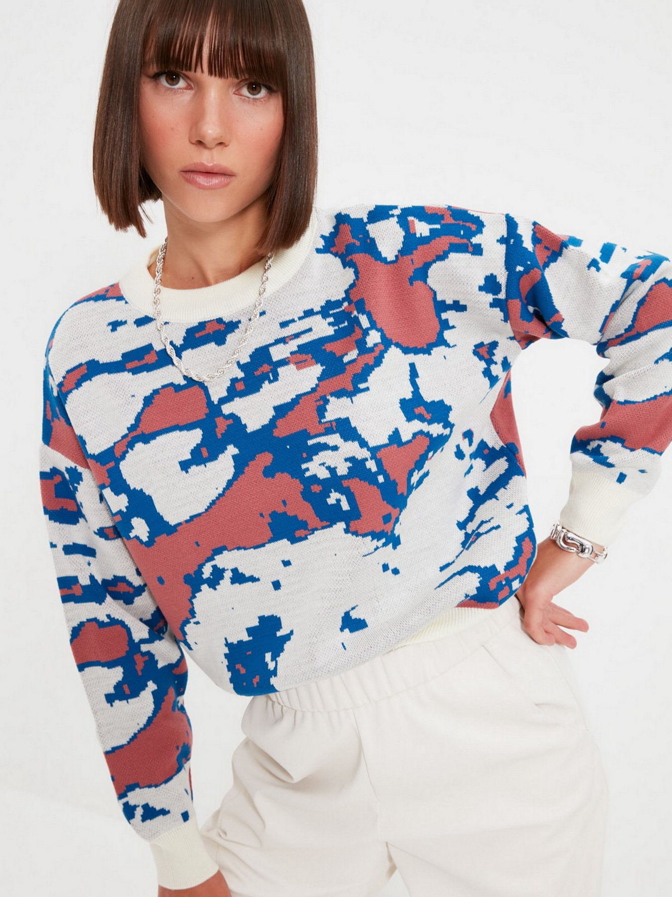 Свитры и кардиганы Trendyol модель TWOAW22KZ0675/Ekru Фото