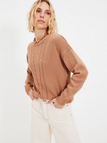 Свитры и кардиганы Trendyol модель TWOAW22KZ0758/Camel Фото