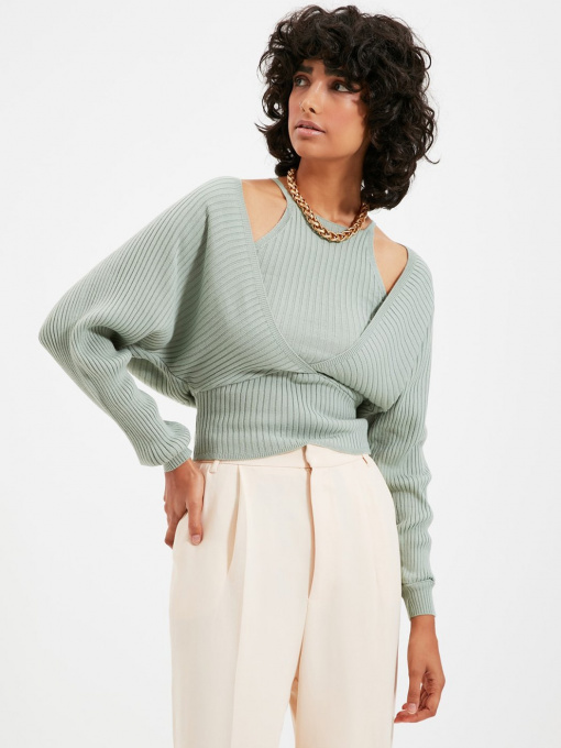 Свитры и кардиганы Trendyol модель TWOAW22KZ0865/Mint Фото