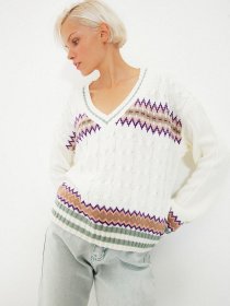 Свитры и кардиганы Trendyol модель TWOAW22KZ1120/Ekru Фото