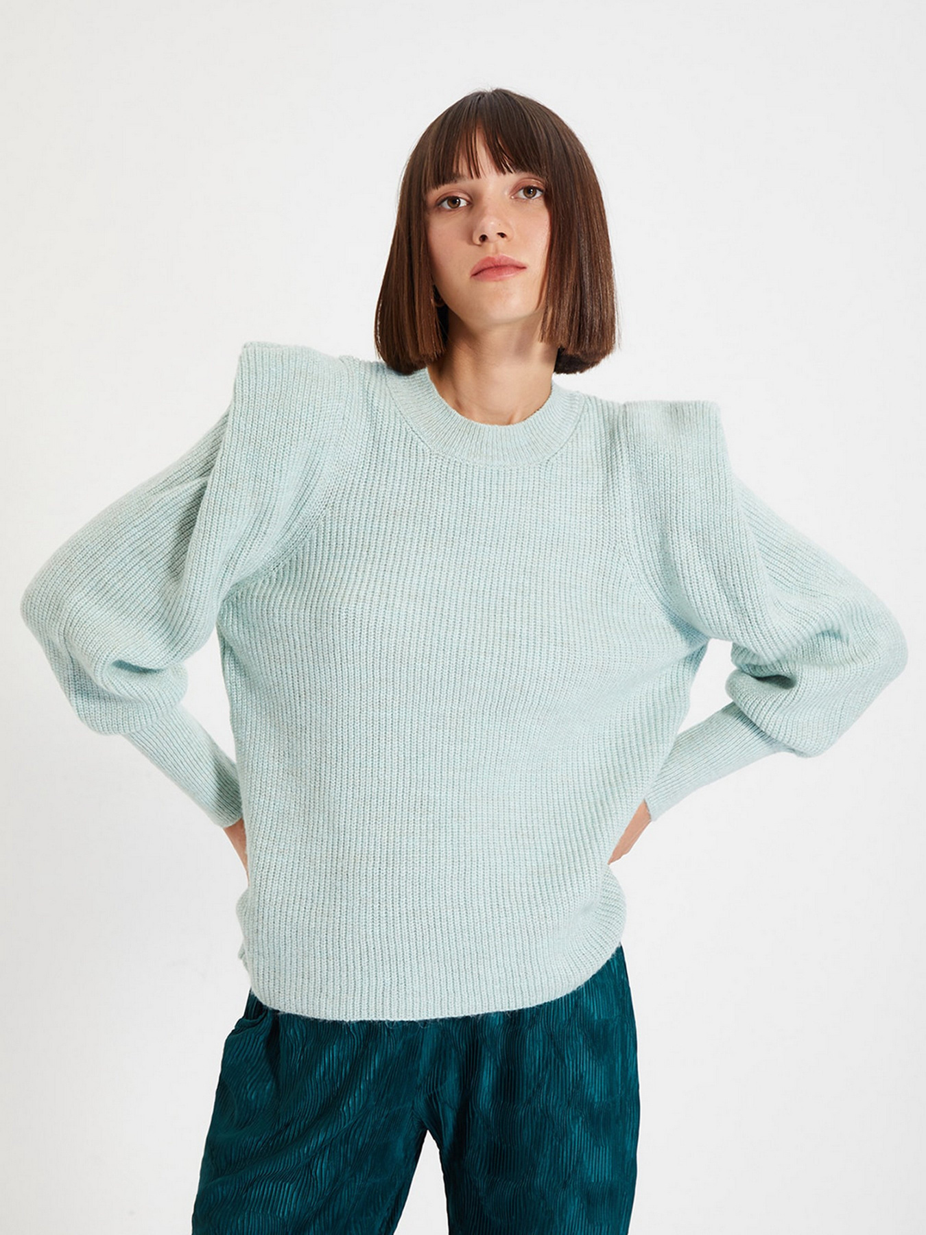 Свитры и кардиганы Trendyol модель TWOAW22KZ1304/Mint Свитры и кардиганы Trendyol модель TWOAW22KZ1304/Mint Фото