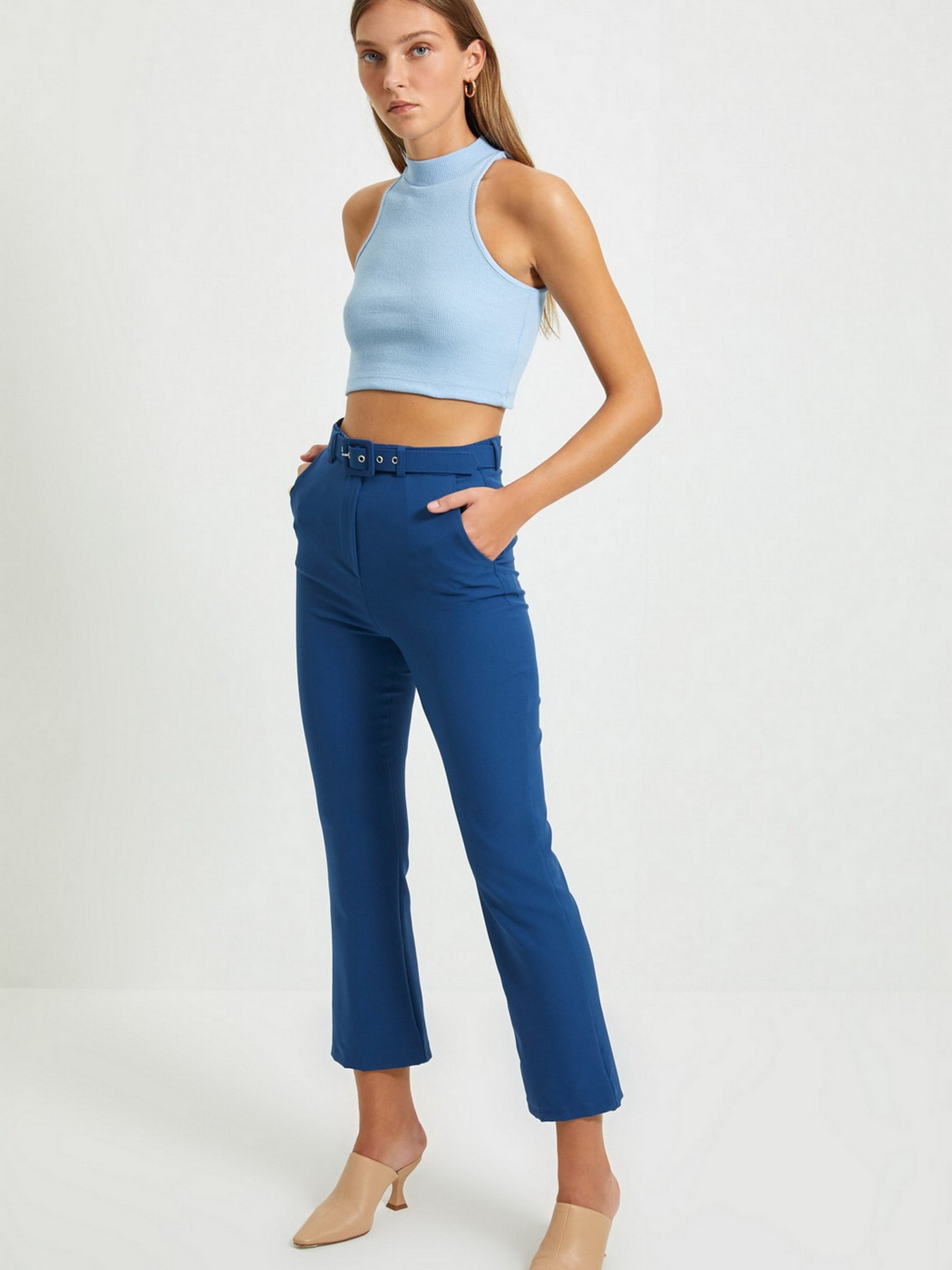 Штани Trendyol модель TWOAW22PL0029/Indigo Штани Trendyol модель TWOAW22PL0029/Indigo Фото