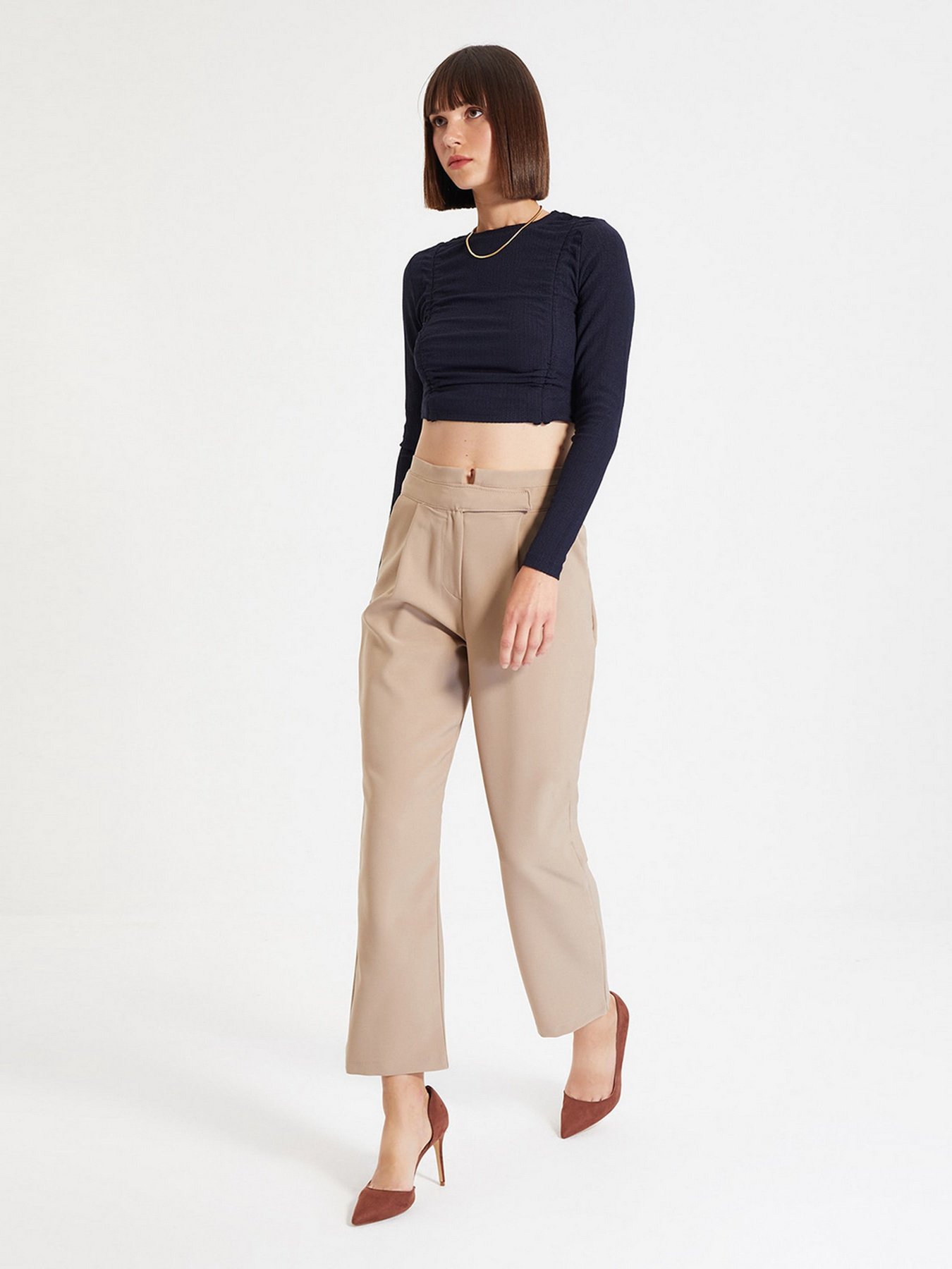 Штани Trendyol модель TWOAW22PL0168/Vizon Фото