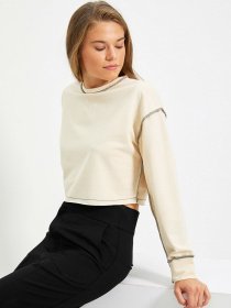 Худи и свитшоты Trendyol модель TWOAW22SW0450/Bej Фото