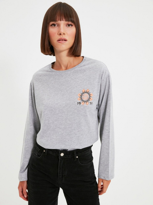 Худи и свитшоты Trendyol модель TWOAW22TS0037/Gri Фото