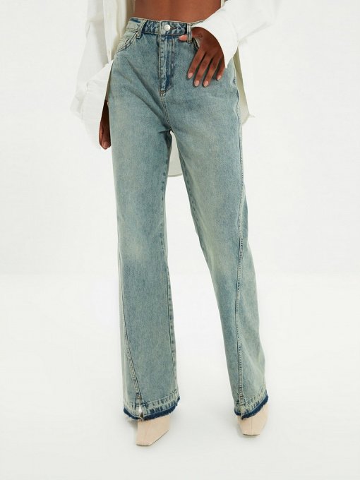 Джинси Trendyol Wide Leg модель TWOAW22JE0012/Mavi Фото