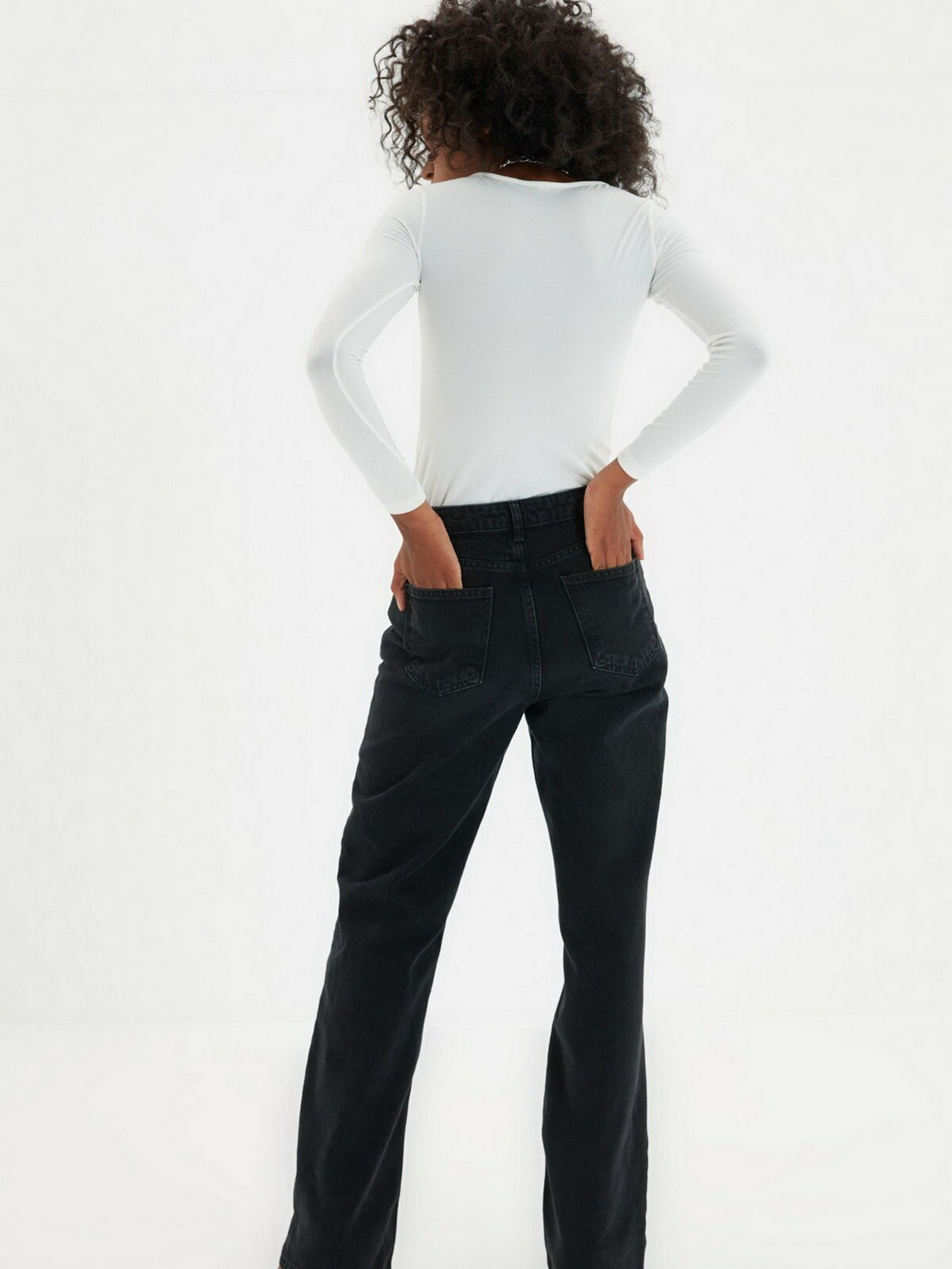 Джинси Trendyol Wide Leg модель TWOAW22JE0104/Antrasit Фото