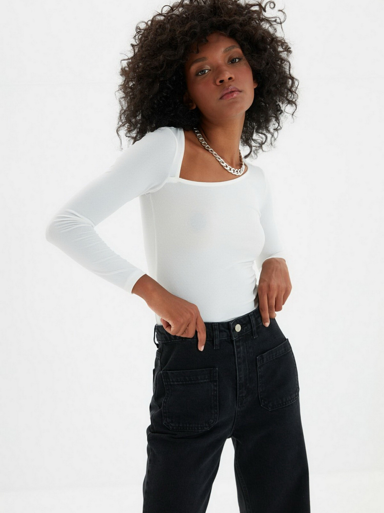 Джинси Trendyol Wide Leg модель TWOAW22JE0104/Antrasit Фото