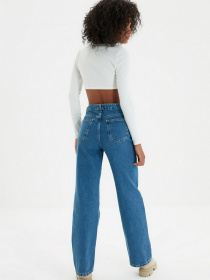 Джинси Trendyol Wide Leg модель TWOAW22JE0104/Mavi Фото