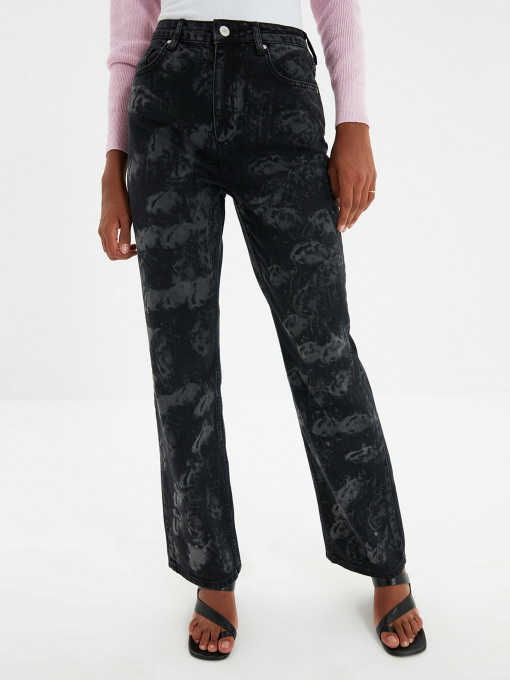 Джинси Trendyol Wide Leg модель TWOAW22JE0274/Siyah Фото