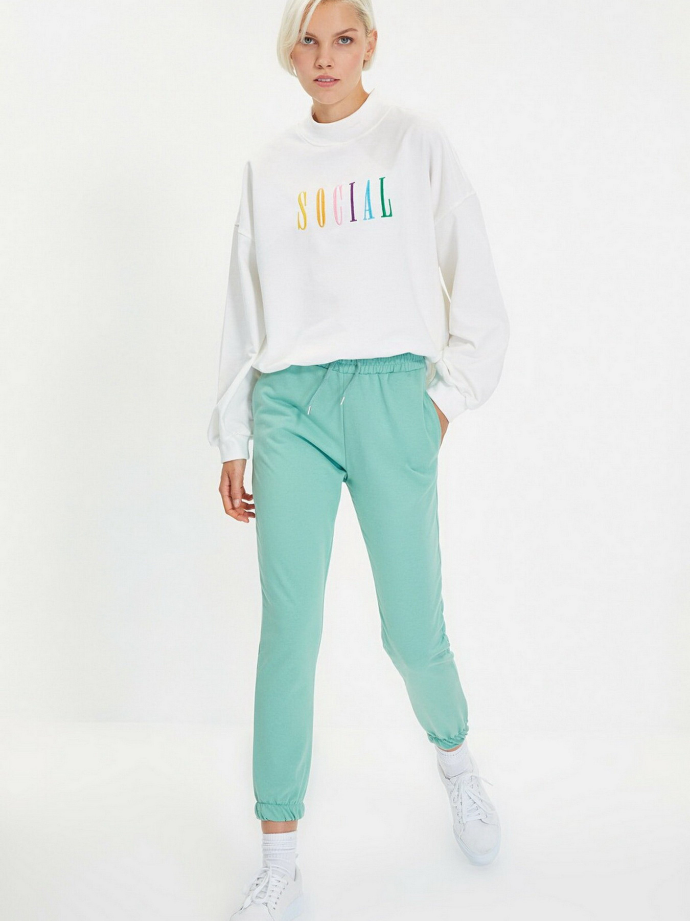 Брюки Trendyol модель TWOAW21EA0194/Mint Брюки Trendyol модель TWOAW21EA0194/Mint Фото