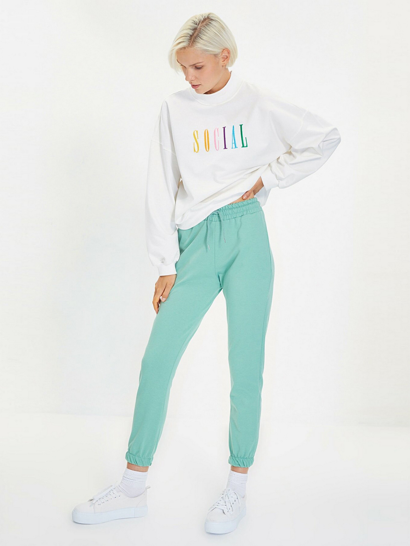 Брюки Trendyol модель TWOAW21EA0194/Mint Брюки Trendyol модель TWOAW21EA0194/Mint Фото