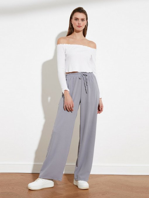 Брюки Trendyol модель TWOSS21PL0248/Gri Фото