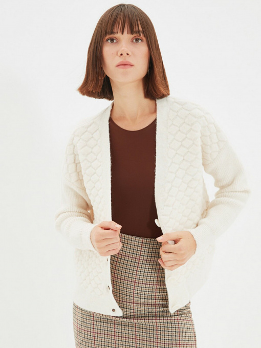 Свитры и кардиганы Trendyol модель TWOAW22HI0167/Ekru Фото