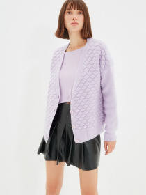 Свитры и кардиганы Trendyol модель TWOAW22HI0167/Lila Фото