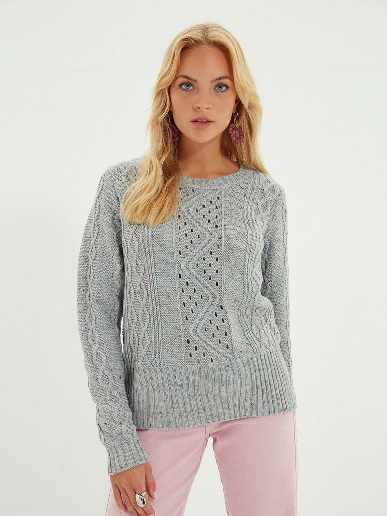 Свитры и кардиганы Trendyol модель TWOAW22KZ1085/Gri Свитры и кардиганы Trendyol модель TWOAW22KZ1085/Gri Фото