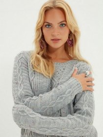 Свитры и кардиганы Trendyol модель TWOAW22KZ1085/Gri Фото