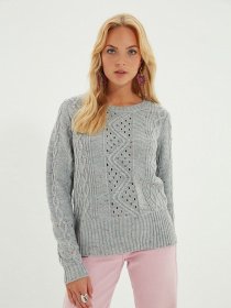 Свитры и кардиганы Trendyol модель TWOAW22KZ1085/Gri Фото