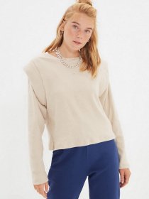 Свитры и кардиганы Trendyol модель TWOAW22BZ0839/Bej Фото