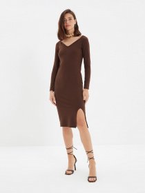 Сукні Trendyol модель TWOAW22EL0439/Koyu Kahverengi Фото
