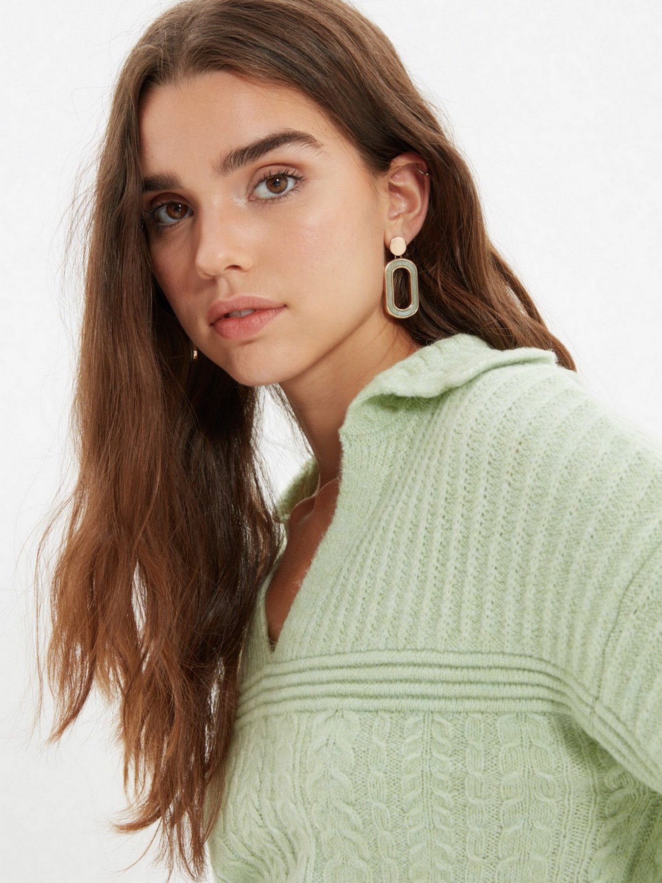 Свитры и кардиганы Trendyol модель TWOAW22KZ1084/Mint Свитры и кардиганы Trendyol модель TWOAW22KZ1084/Mint Фото