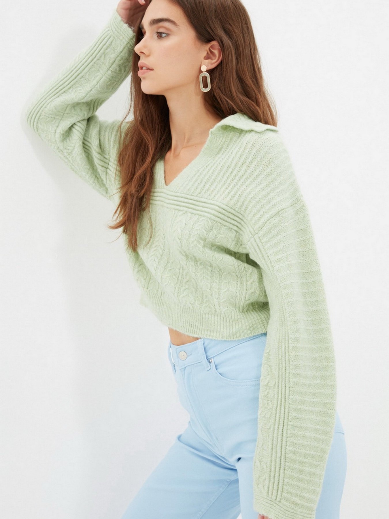 Свитры и кардиганы Trendyol модель TWOAW22KZ1084/Mint Свитры и кардиганы Trendyol модель TWOAW22KZ1084/Mint Фото