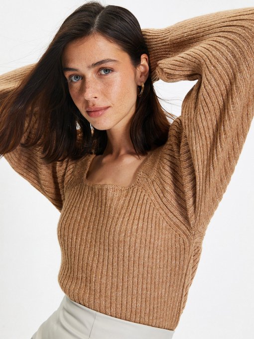 Свитры и кардиганы Trendyol модель TWOAW22KZ1248/Camel Фото