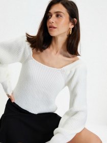 Свитры и кардиганы Trendyol модель TWOAW22KZ1248/Ekru Фото