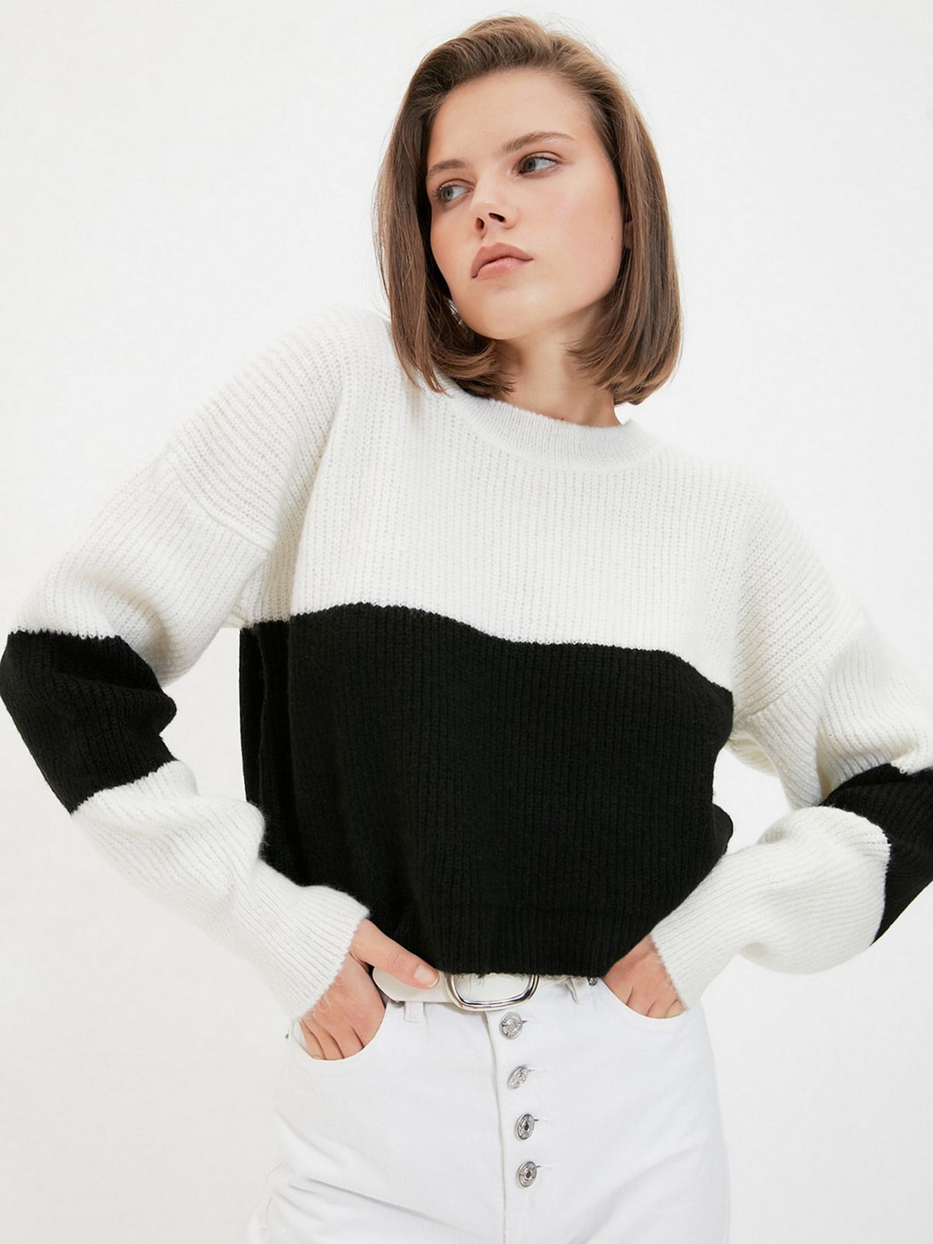 Свитры и кардиганы Trendyol модель TWOAW22KZ1521/Ekru Свитры и кардиганы Trendyol модель TWOAW22KZ1521/Ekru Фото