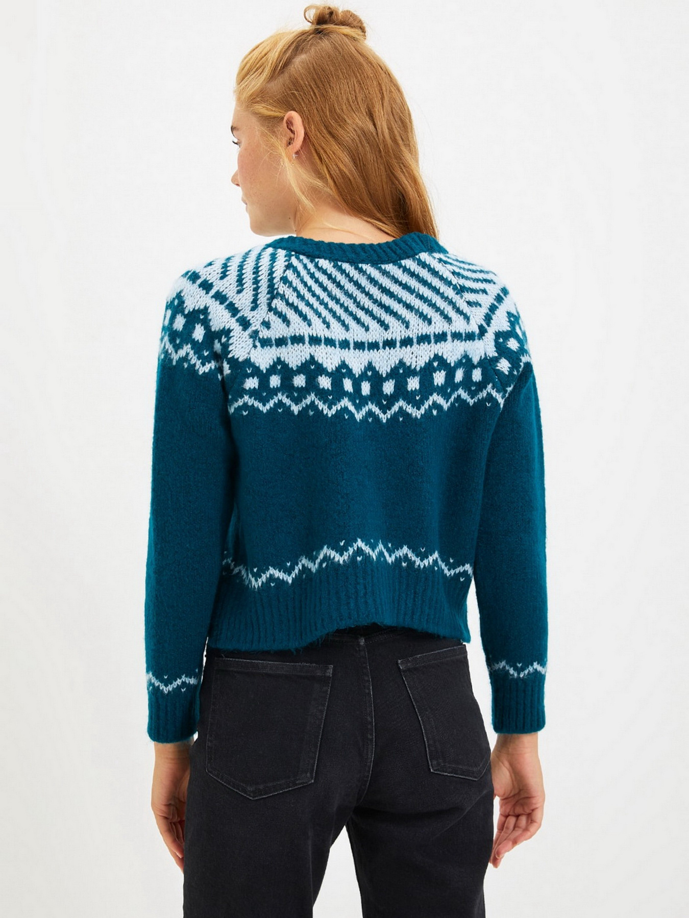 Свитры и кардиганы Trendyol модель TWOAW22KZ1536/Petrol Свитры и кардиганы Trendyol модель TWOAW22KZ1536/Petrol Фото