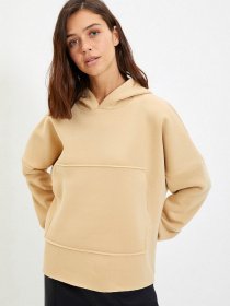 Худи и свитшоты Trendyol модель TWOAW22SW0885/Camel Фото