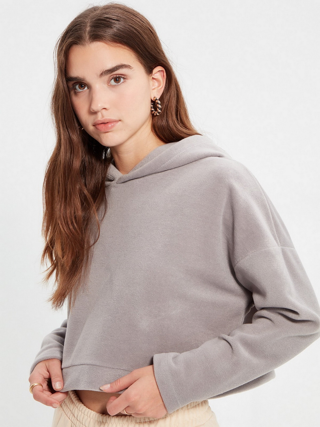 Худи и свитшоты Trendyol модель TWOAW22SW1193/Gri Худи и свитшоты Trendyol модель TWOAW22SW1193/Gri Фото