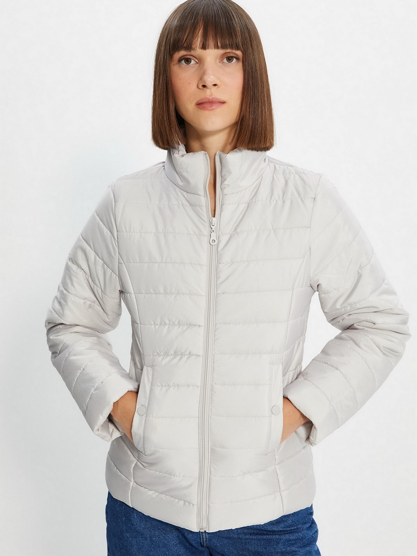 Куртки и дубленки Trendyol модель TWOAW22MO0101/Gri Куртки и дубленки Trendyol модель TWOAW22MO0101/Gri Фото